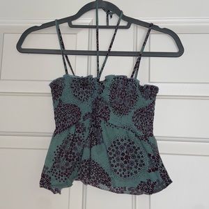 Floral halter crop top